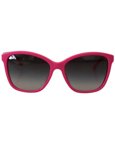 Dolce & Gabbana Round Acetate Frame Sunglasses With Lens - Red