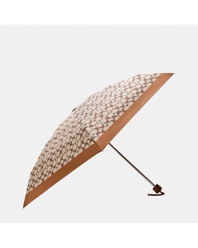COACH Uv Signature Mini Umbrella - White