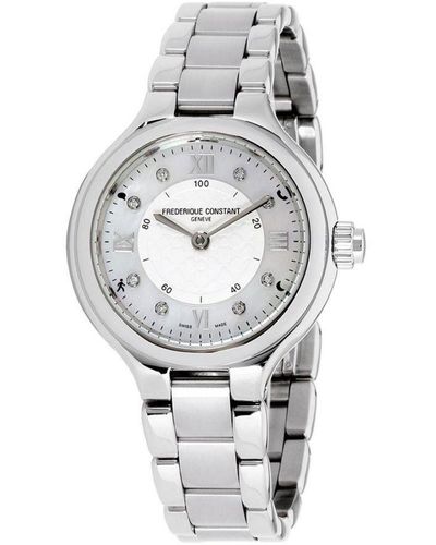 Frederique Constant Frédérique Horological Smartwatch Silver Watch Fc-281whd3er6b Stainless Steel - Grey