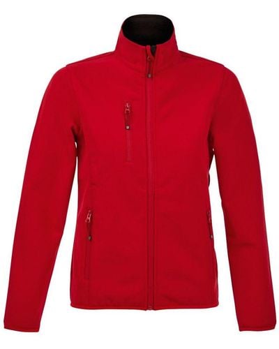 Sol's Ladies Radian Soft Shell Jacket (Pepper) - Red