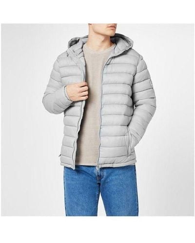 SoulCal & Co California Micro Bubble Jacket In Grijs - Wit