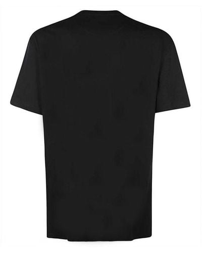 Valentino White Vltn Printed Logo Black T-shirt Cotton