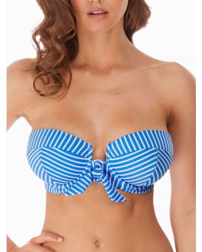 Freya Beach Hut Bandeau Bikini Top - Blue