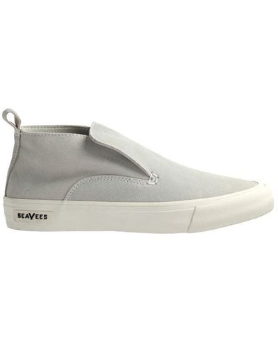 Seavees Huntington Middle Grey Shoes Leather - White