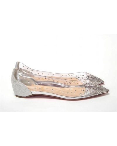 Christian Louboutin Crystals Flat Point Toe Shoe - Pink