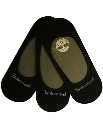 Timberland 3 Pack Invisible Socks - Black