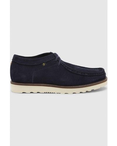 Farah 'Tully' Lace Up Suede Wallabe Shoes - Blue
