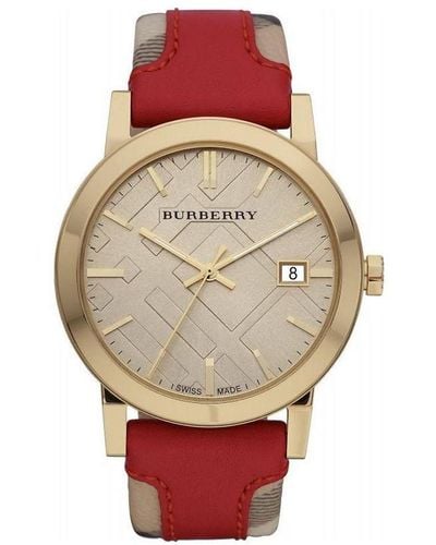 Burberry Ladies Bu9017 Watch - Red