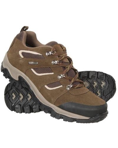 Mountain Warehouse Voyage Suede Waterproof Walking Shoes () - Brown