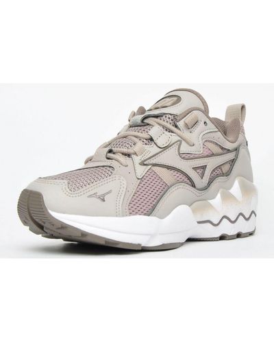 Mizuno Sportstyle Sport Style Wave Rider 1 Taupe Trainers - White