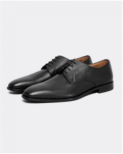 BOSS Boss Lisbon Leather Derby Shoes With Lining Nos - Black