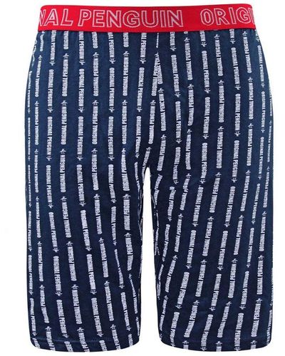 Original Penguin Lounge Jersey Shorts Cotton - Blue
