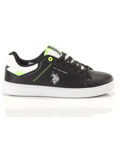 U.S. POLO ASSN. Print Slip-On Style Trainers With Sporty Details - Black