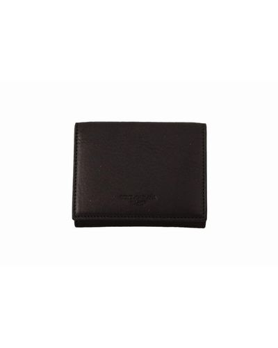 Dolce & Gabbana Black Leather Trifold Purse Multi Kit Belt Riem Damese Portemonnee - Zwart