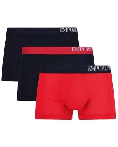 Emporio Armani Emporio Boxer Shorts 3 Pack - Red