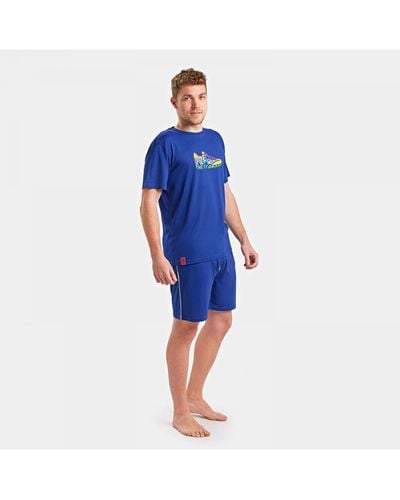Munich Short Sleeve Pyjamas Dh0150 - Blue