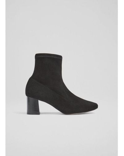 LK Bennett Amira Ankle Boots,black - White