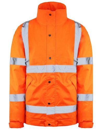 Dickies High Visibility Reflective Bomber Jacket - Orange