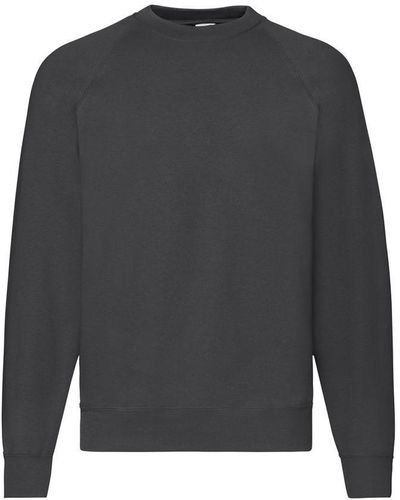 Fruit Of The Loom Classic 80/20 Raglan Sweatshirt (Light Graphite) - Grey