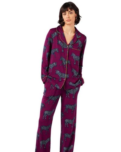 Chelsea Peers Cw3003rzba Long Pyjama Set - Purple