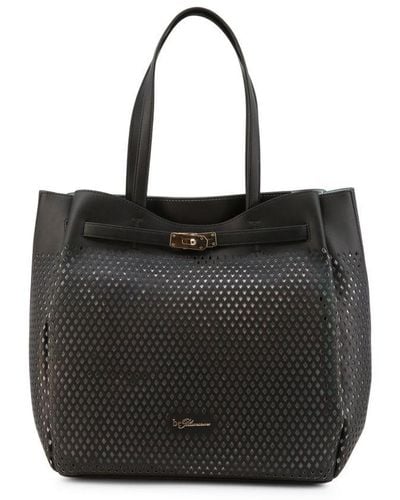 Blumarine Metallic Fastening Shoulder Bag With Dustbag Included - Black
