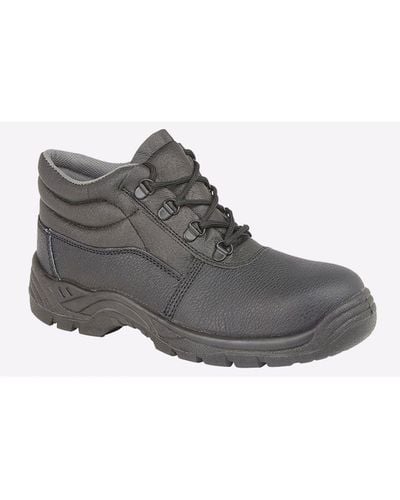 Grafters Redwood Safety Boot Leather - Grey