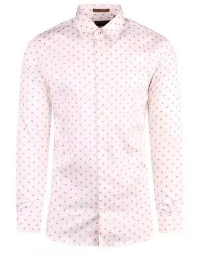 Ted Baker Area Geometric Print Shirt Cotton - Pink