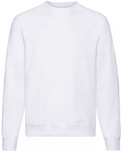 Fruit Of The Loom Classic 80/20 Raglan Sweatshirt () - White