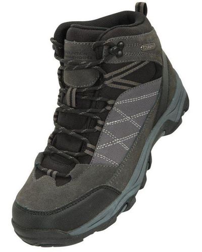 Mountain Warehouse Ladies Rapid Waterproof Suede Walking Boots () - Black