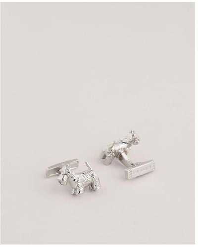 Ted Baker Scottie Dog Cufflink And Lapel Pin Set - Natural