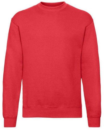 Fruit Of The Loom Adult Classic Drop Shoulder Sweatshirt () - Red