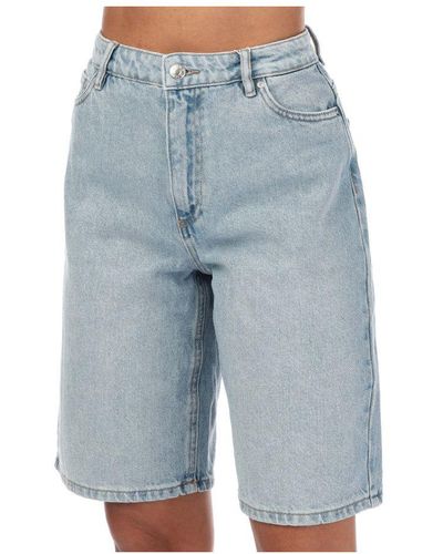 ONLY S Sonny High Waist Denim Shorts - Blue