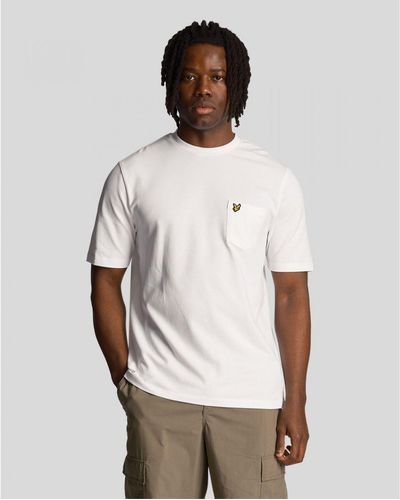 Lyle & Scott Plain Pique Pocket T-shirt - White