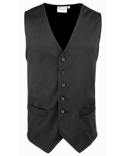 PREMIER Hospitality / Bar / Catering Waistcoat (Pack Of 2) () - Black