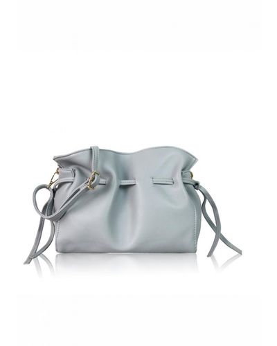 Where's That From 'Surf' Shoulder Bag With Drawstring Detail - Grey