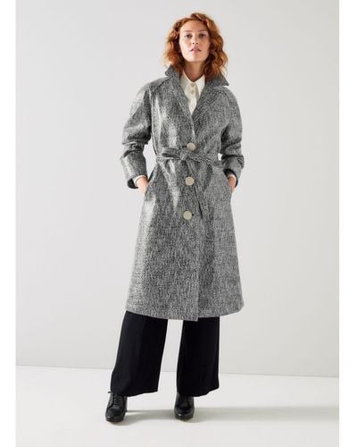 LK Bennett Gigi Coats,black/cream - Grey