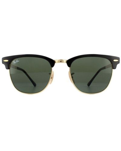 Ray-Ban Sunglasses Clubmaster Metal Rb3716 187 Top On - Green