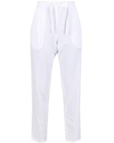 Regatta Maida Linen Trousers - White