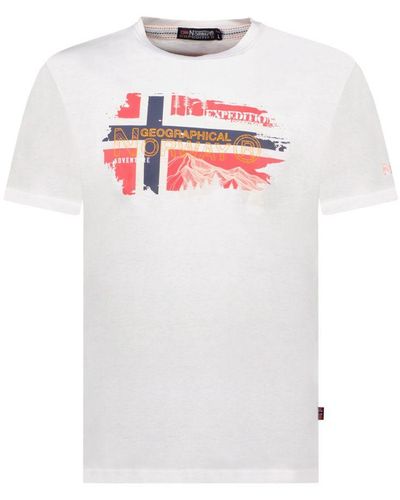 GEOGRAPHICAL NORWAY Herren-kurzarm-t-shirt Sy1366hgn - Wit
