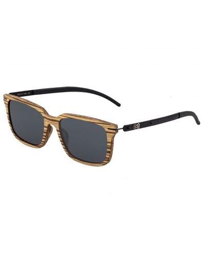 Earth Wood Doumia Polarized Sunglasses - Black
