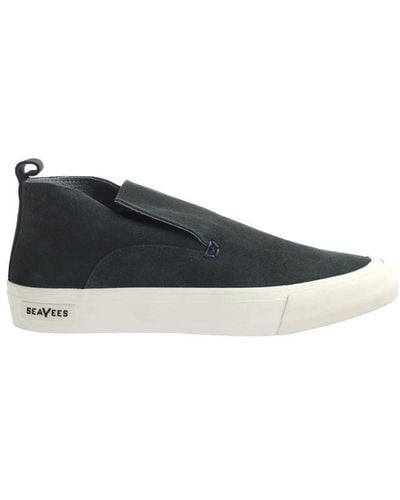 Seavees Huntington Middle Deep Navy Suede Blue Shoes Leather