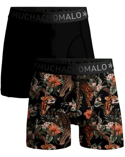 MUCHACHOMALO 2-pack Onderbroeken - - Goede Kwaliteit - Zachte Waistband - Zwart