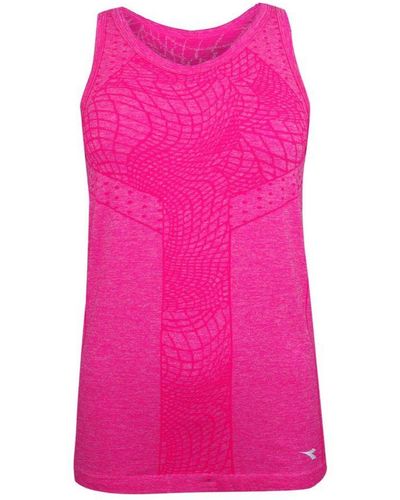 Diadora Seamless Pink Vest Cotton