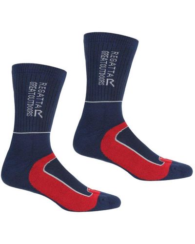 Regatta Samaris 2 Season Socks (Pack Of 2) (/Dark) - Blue