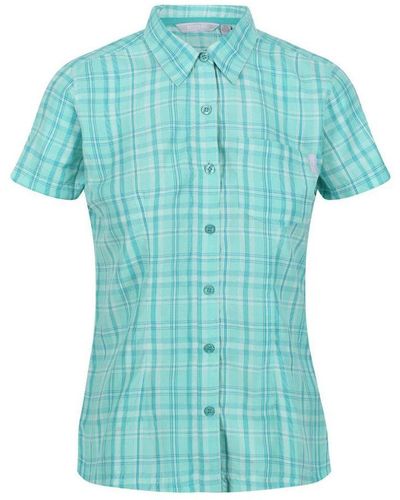 Regatta Mindano Vi Quick Drying Short Sleeve Shirt - Blue