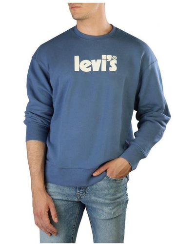 Levi's Levi's Sweatshirt Met Ronde Hals, Grafische Print En Losse Pasvorm Voor , Blauw