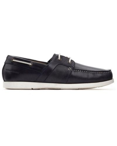 Base London Cabin Waxy Shoes Leather - Blue