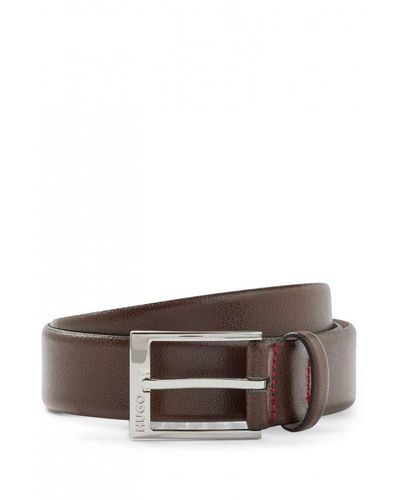HUGO Gellot Sz35 Leather Belt - Brown