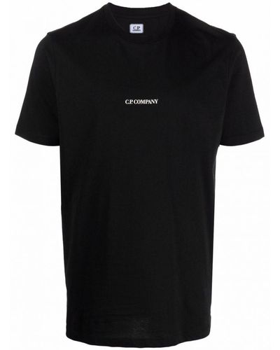 C.P. Company Compact Logo-Print Cotton T-Shirt - Black