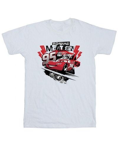 Disney Cars Lightning Mcqueen Collage T-Shirt () Cotton - White
